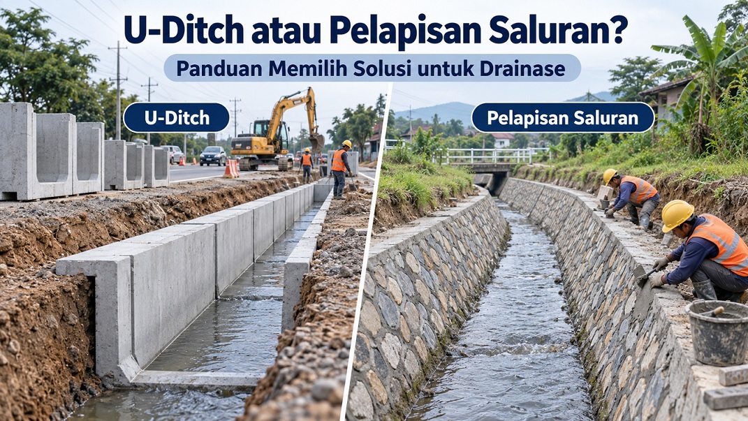 U-Ditch atau Pelapisan Saluran